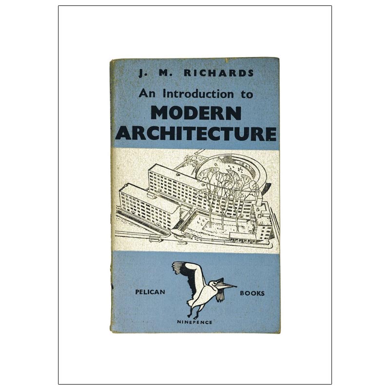 An Introduction to Modern Architecture print - Pelican Books midcentury cover