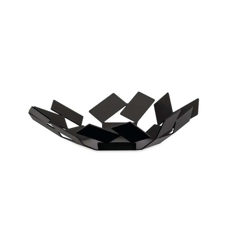 La Stanza dello Scirocco Fruit Bowl / Fruit Holder (Black, Small) - des. Mario Trimarchi for Alessi