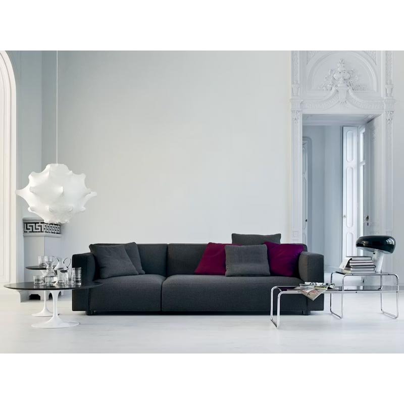 Laccio side table - chrome frame - black Fenix top - designed by Marcel Breuer, 1924 - made by Knoll