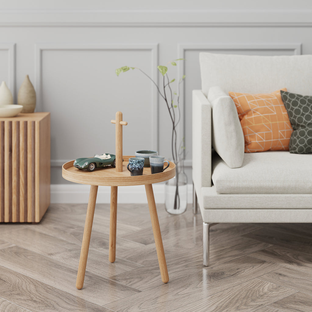 Pick Me Up side table - oak - des. Lincoln Rivers for Wireworks