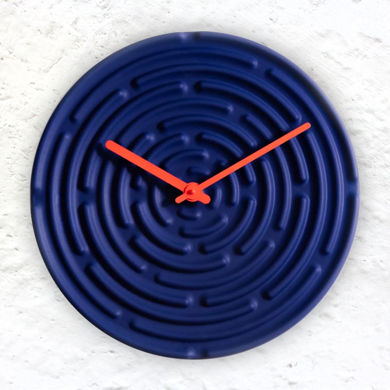 Minos Wall clock, Horizon blue, des. Manon Novelli for raawii