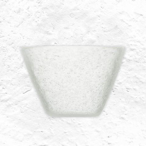 Memento Glass Serving Bowl - White/Transparent - by Serafino Zani