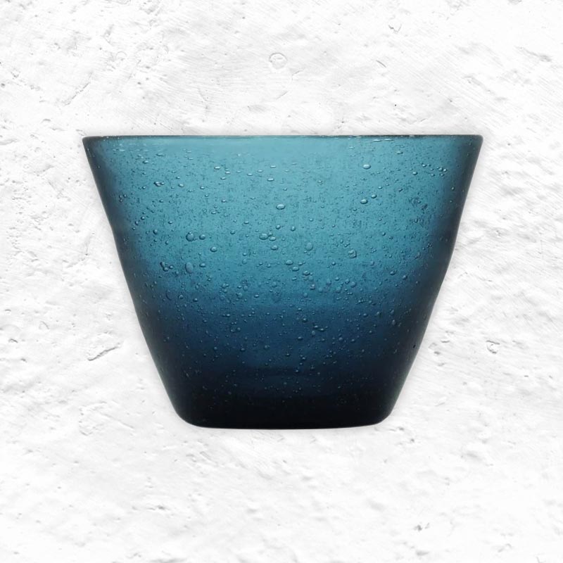 Memento Small Glass Bowl - Deep Blue - by Serafino Zani