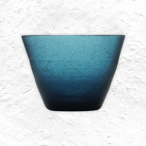 Memento Small Glass Bowl - Deep Blue - by Serafino Zani