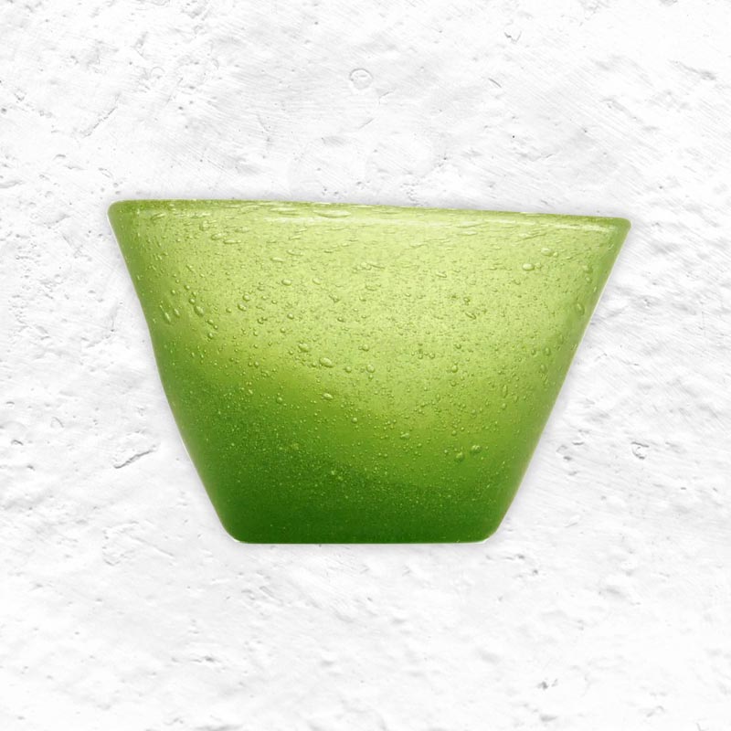 Memento Small Glass Bowl - Lime - by Serafino Zani