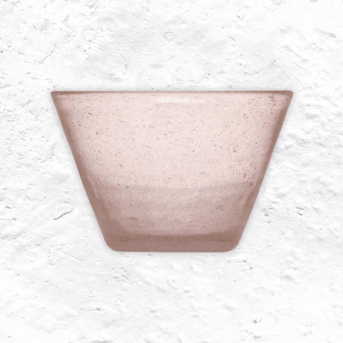 Memento Small Glass Bowl - Peach - by Serafino Zani