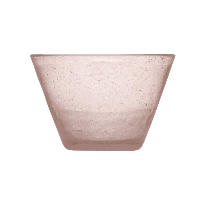Memento Small Glass Bowl - Peach - by Serafino Zani