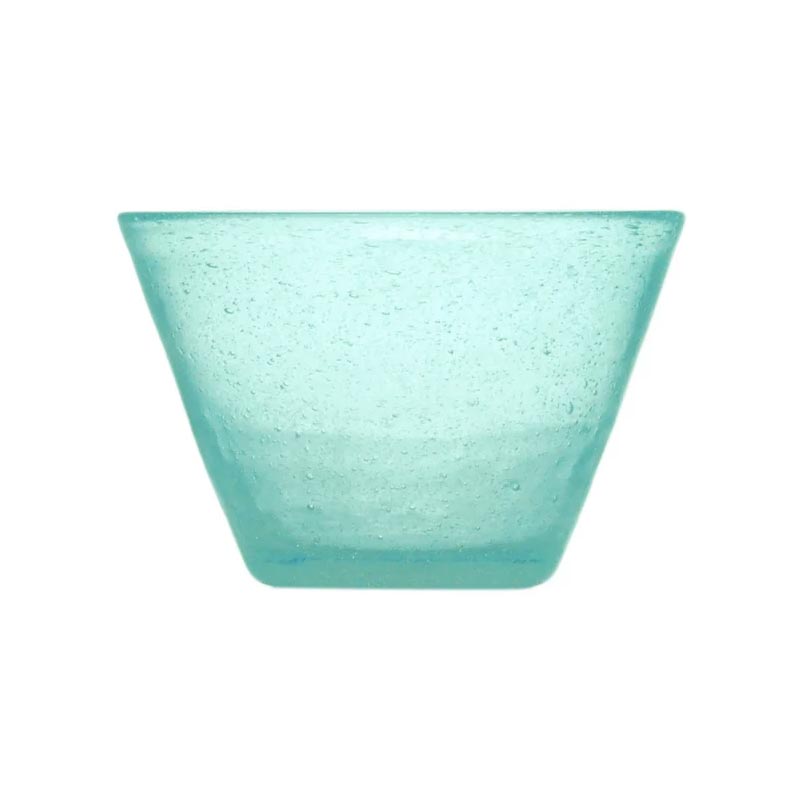 Memento Small Glass Bowl - Turquoise - by Serafino Zani