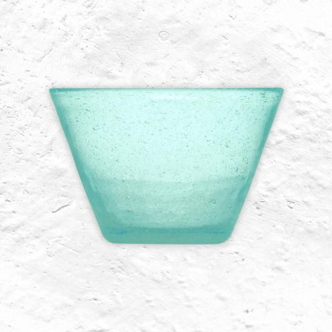 Memento Small Glass Bowl - Turquoise - by Serafino Zani