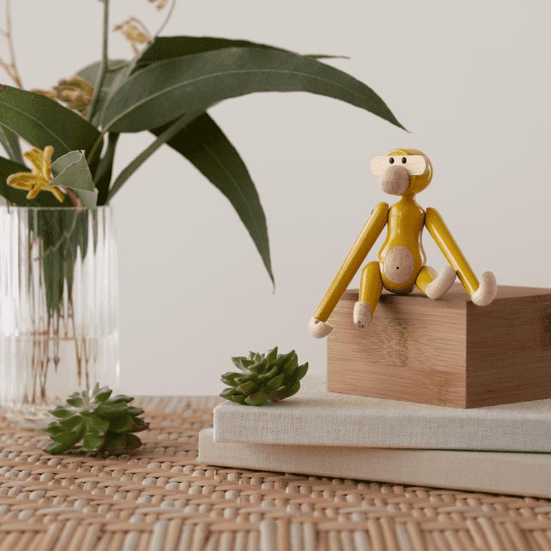 Kay Bojesen Monkey - Mini, Vintage Yellow