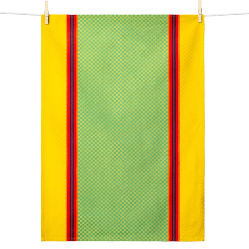 Mint Chives (Ciboulette menthe) Tea Towel, by Tissage Moutet