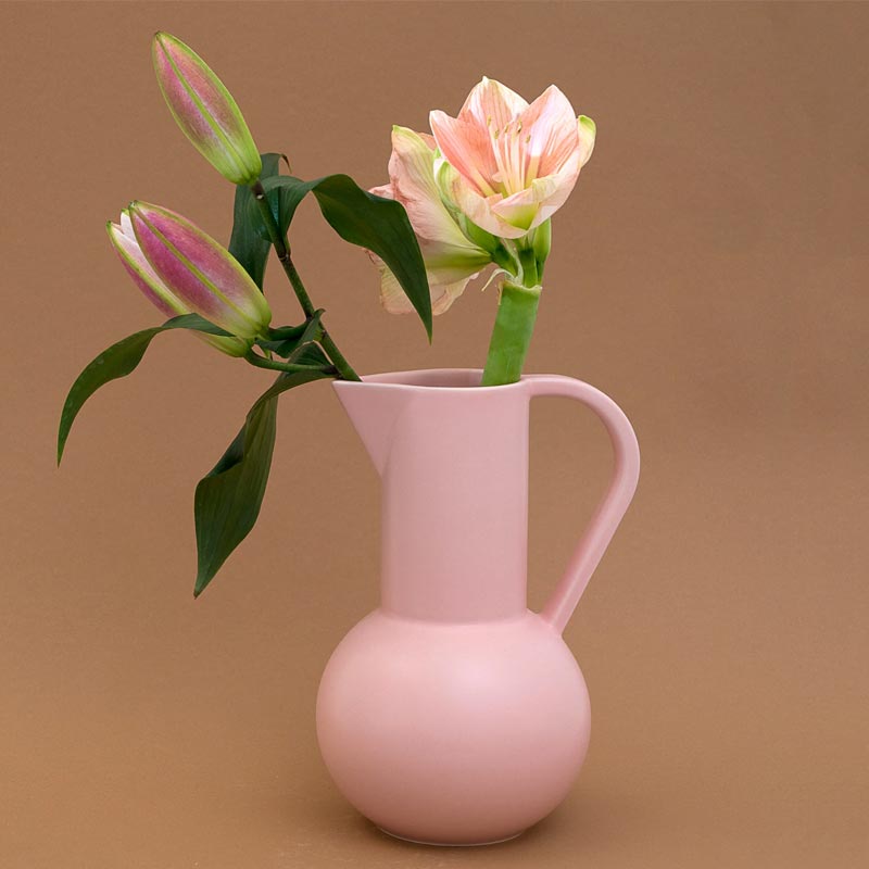 Handmade Coral Blush Medium Jug des. Nicholai Wiig-Hansen, 2016 for raawii