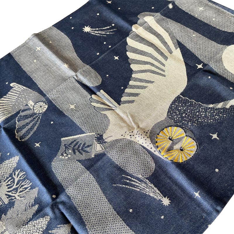 Chouette - Christmas Tea Towel - by Tissage Moutet