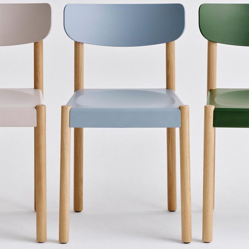 Pack Chair 10 - Ash blue - Oiled Oak, des. Jasper Morrison for HAY