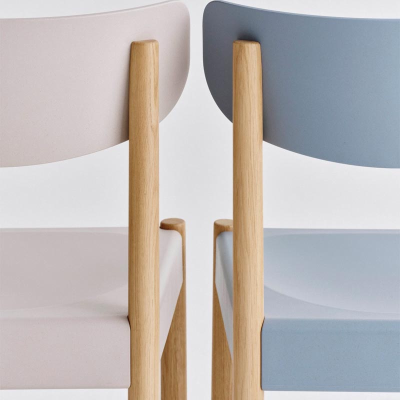 Pack Chair 10 - Ash blue - Oiled Oak, des. Jasper Morrison for HAY