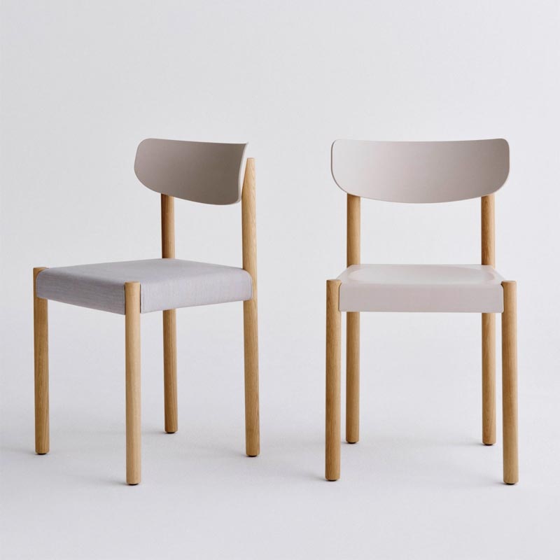 Pack Chair 10 - Chalk Grey - Oiled Oak, des. Jasper Morrison for HAY