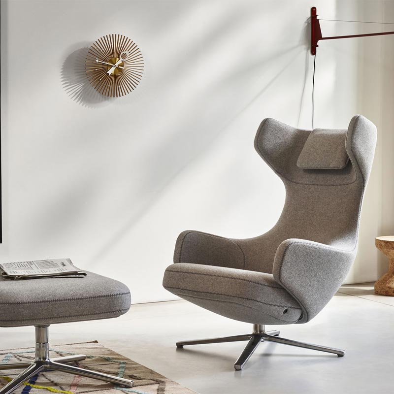 Popsicle wall clock (walnut) des. George Nelson, 1948 - 1960 (made by Vitra)