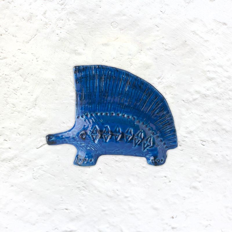Rimini Blu Porcupine Number 38 des. Aldo Londi for Bitossi