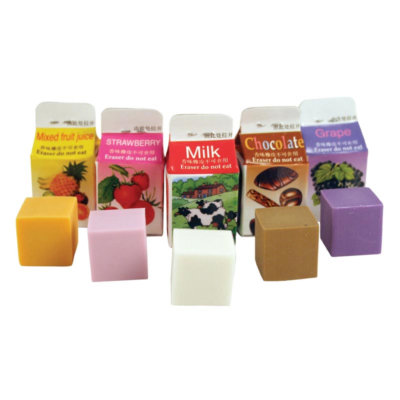 Milk Carton Scented Erasers by Kikkerland