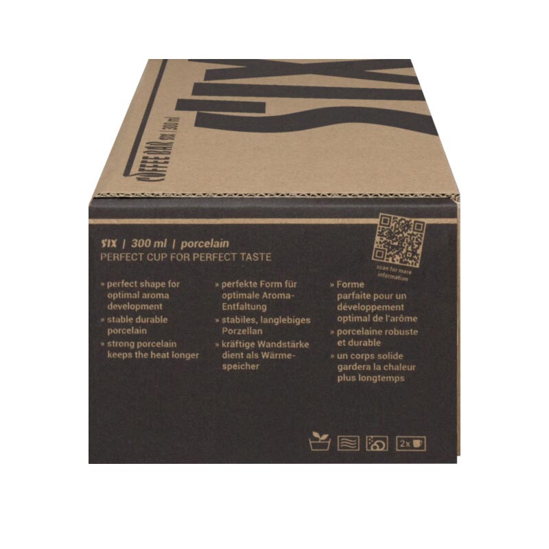 Coffee Bar White Bone China Coffee Cups - Set of 2 - by Könitz