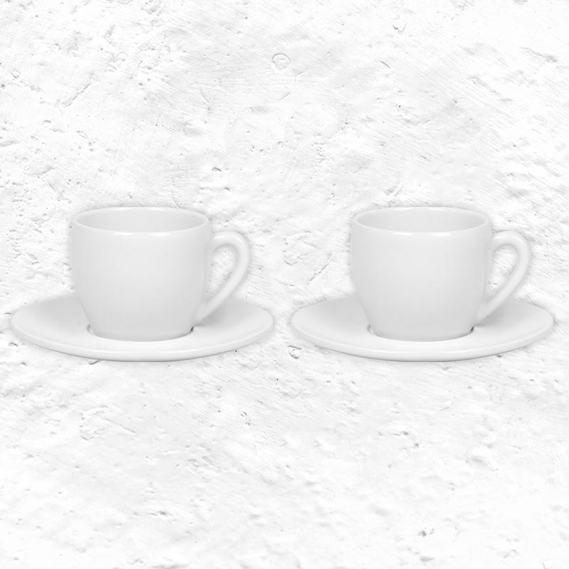 Coffee Bar Coffee Cups & Saucers - Set of 2 - by Könitz