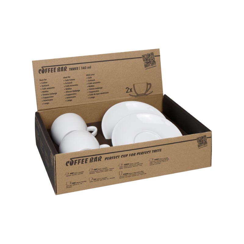 Coffee Bar Coffee Cups & Saucers - Set of 2 - by Könitz