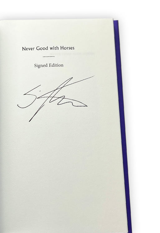 Never Good with Horses by Simon Armitage - signed hardback