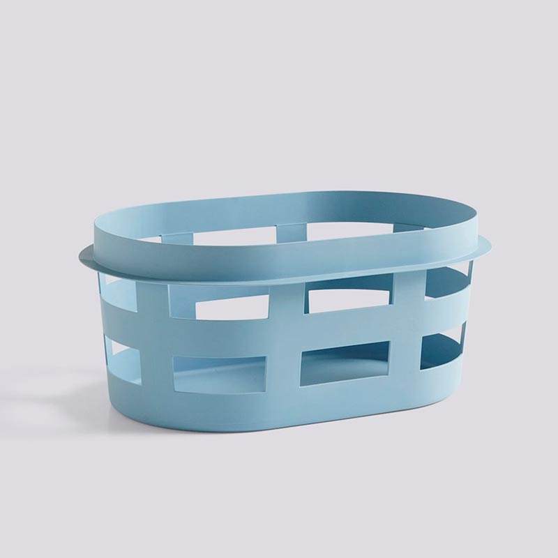 Basket (recycled) - Laundry Basket - Small - Soft Blue - by BIG-GAME for HAY