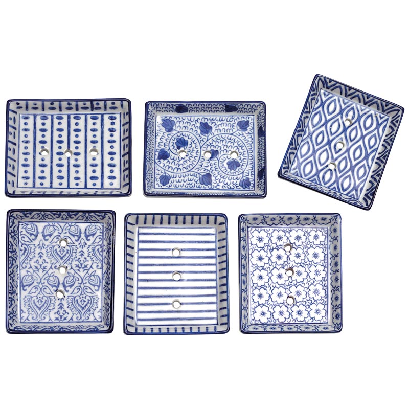 Patterned Ceramic Soap Dish by Burstenhaus Redecker