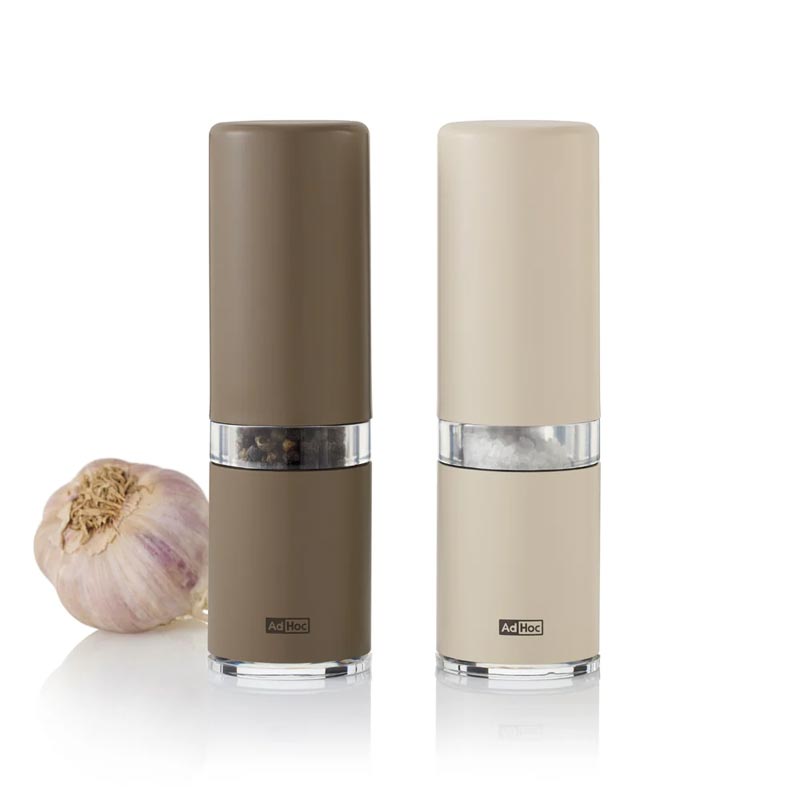 Style Salt & Pepper Mill Set - Dark & Light Beige - by AdHoc