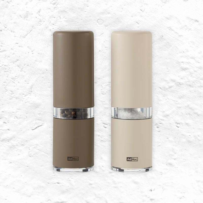 Style Salt & Pepper Mill Set - Dark & Light Beige - by AdHoc