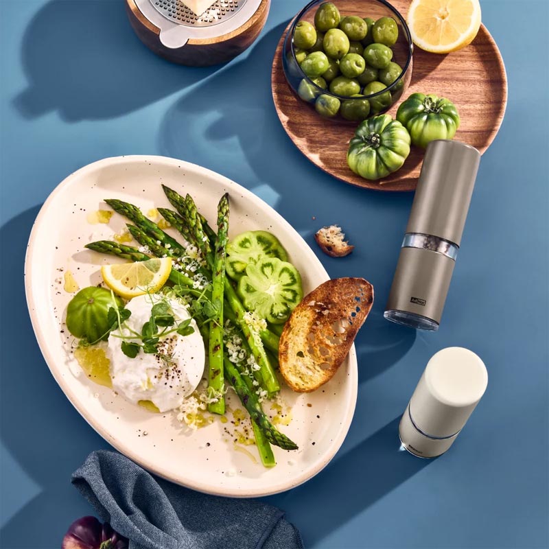 Style Salt & Pepper Mill Set - Dark & Light Beige - by AdHoc