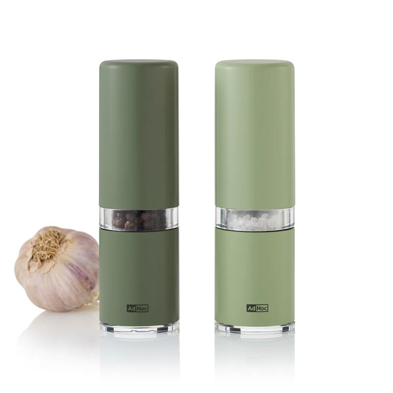 Style Salt & Pepper Mill Set - Dark & Light Green - by AdHoc