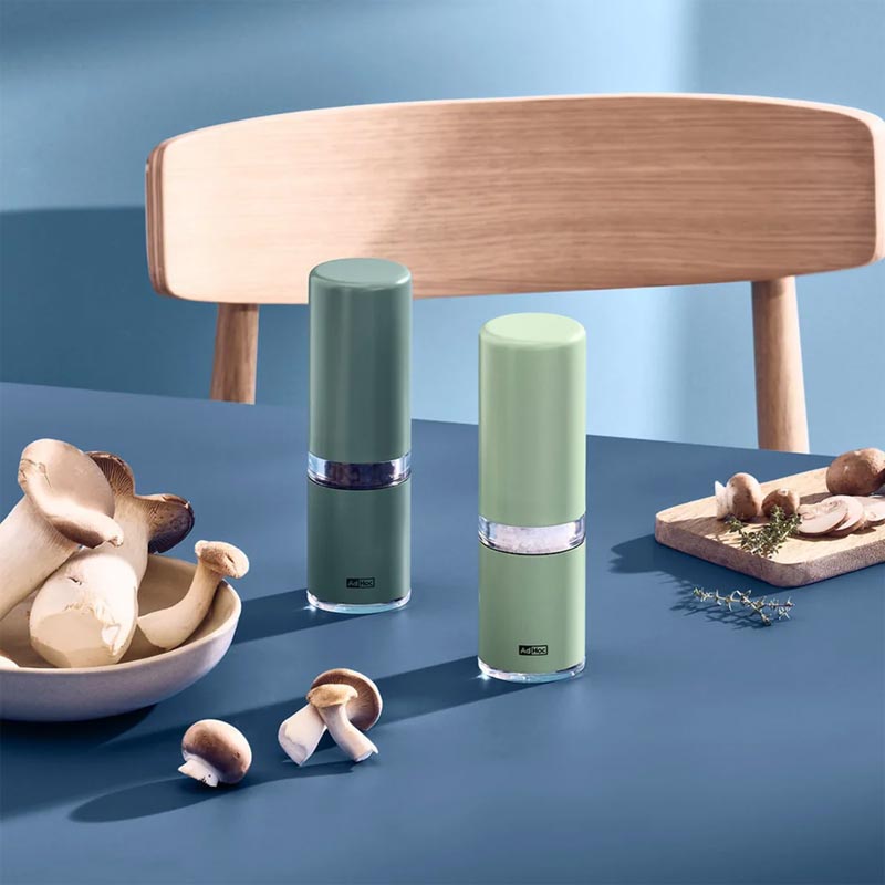 Style Salt & Pepper Mill Set - Dark & Light Green - by AdHoc