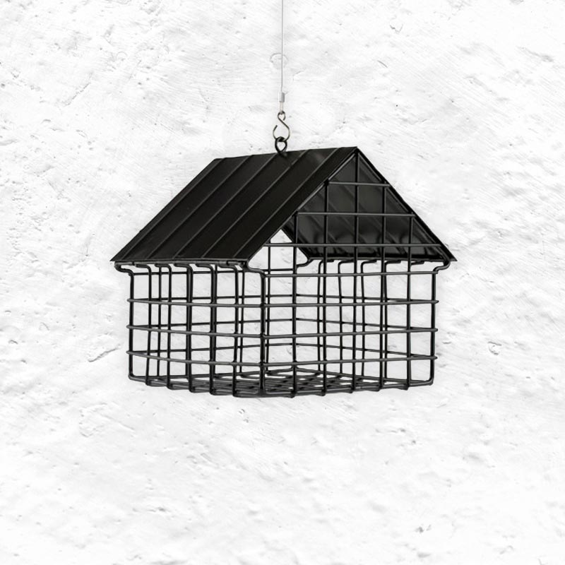 Cottage Suet Ball Bird Feeder - Black - By Wildlife Garden