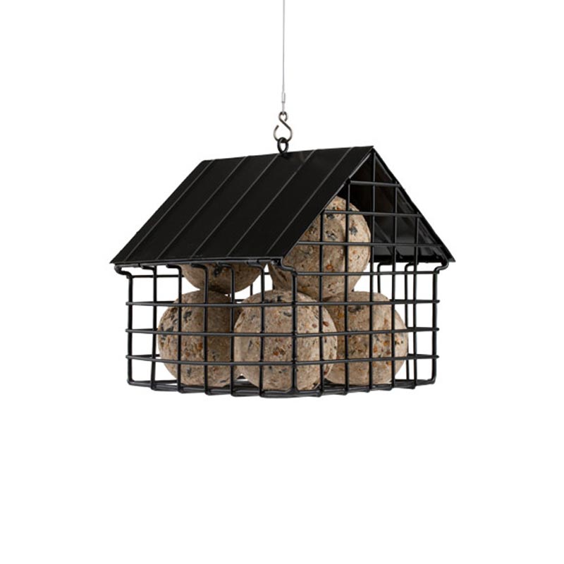 Cottage Suet Ball Bird Feeder - Black - By Wildlife Garden