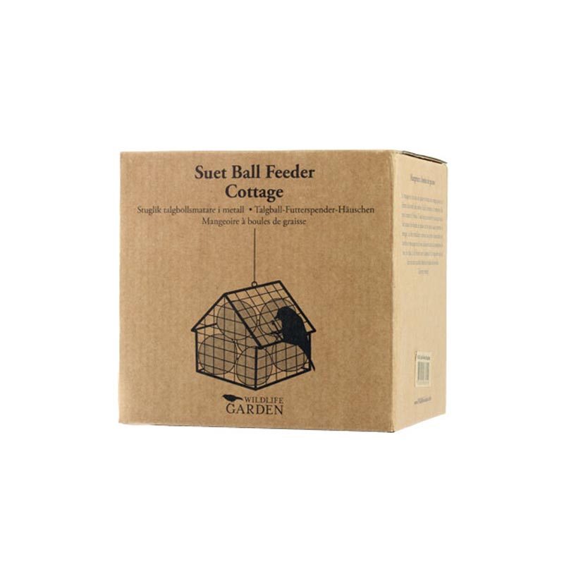 Cottage Suet Ball Bird Feeder - Black - By Wildlife Garden