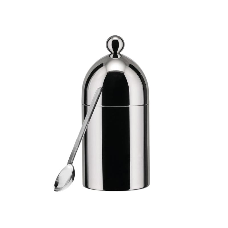 Sugar Bowl with Spoon - des. Aldo Rossi, for Alessi