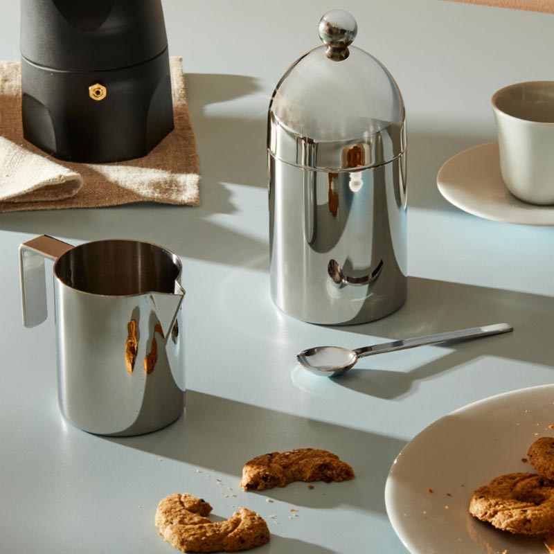 Sugar Bowl with Spoon - des. Aldo Rossi, for Alessi