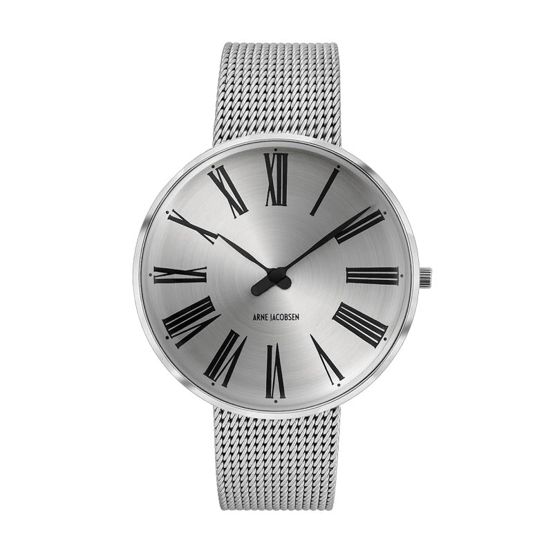Roman Sunray Silver Watch, des. Arne Jacobsen - 40mm - Silver