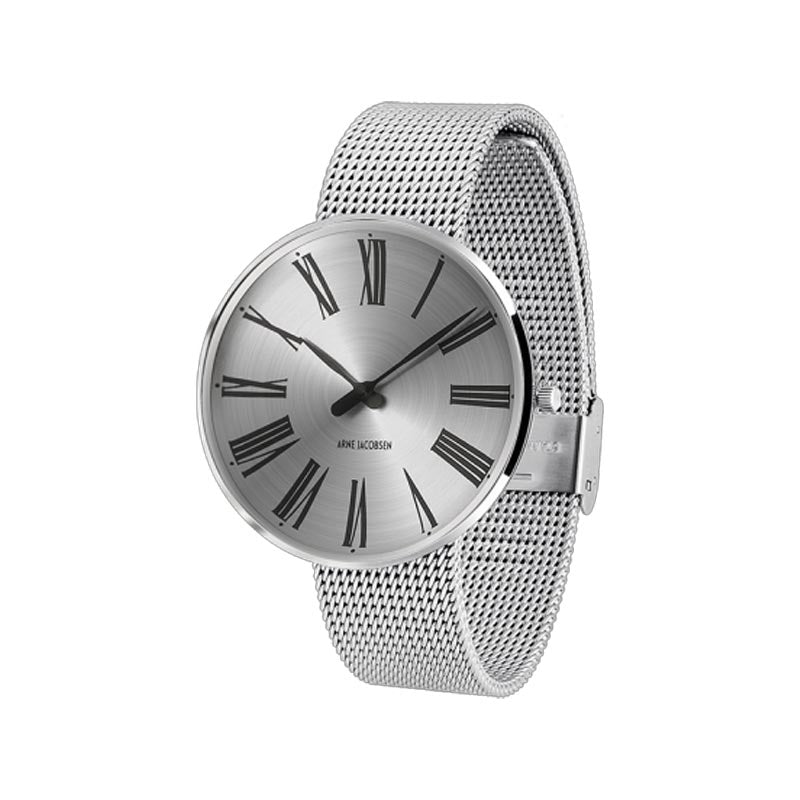 Roman Sunray Silver Watch, des. Arne Jacobsen - 40mm - Silver