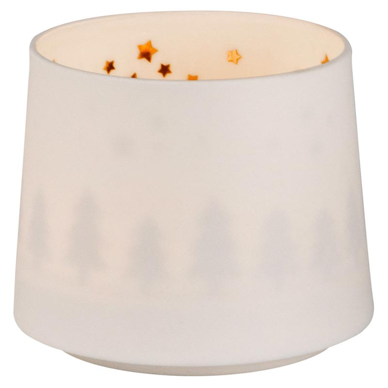 Porcelain tea light holder - Fir Forest - by Räder
