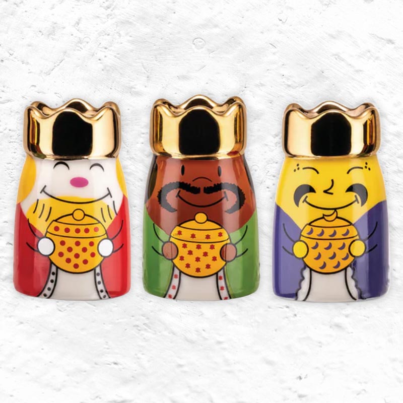 Re Magi (Three Wise Men) Christmas figurines des. Massimo Giacon and LPWK for Alessi