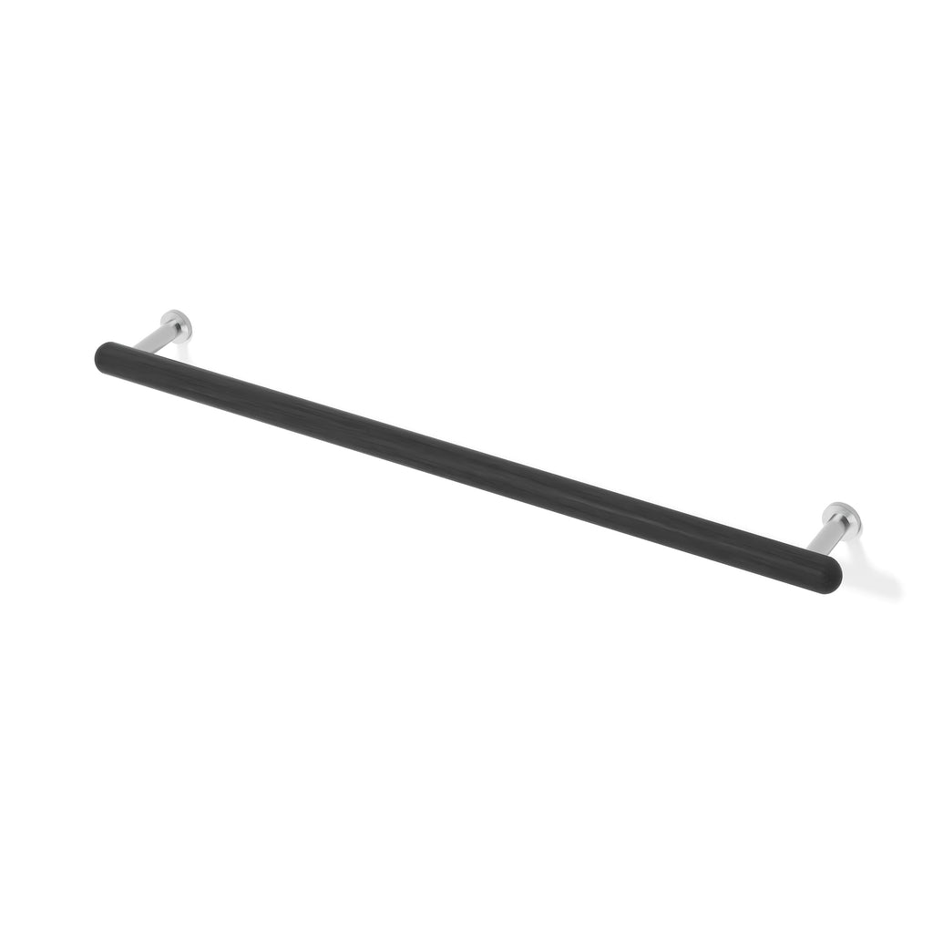 Yoku Dark Oak Single Towel Rail 680 des. Lincoln Rivers for Wireworks