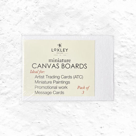 Loxley Trading Cards: 3 miniature canvas boards