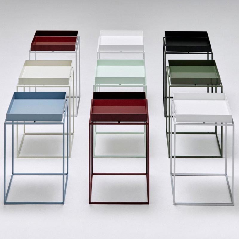 Tray Table in Soft Mint Powder Coated Steel - Small - by HAY
