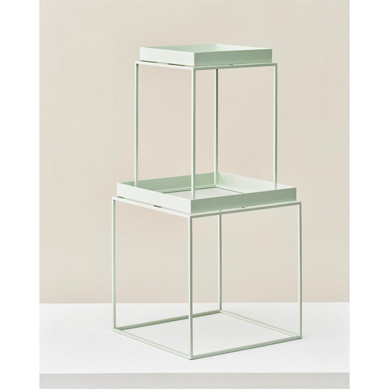 Tray Table in Soft Mint Powder Coated Steel - Small - by HAY