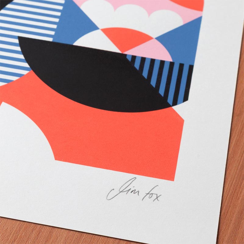 Two Diving Swallows - signed limited edition silkscreen print by Jim Fox