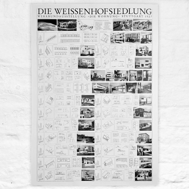 Die Weissenhofsiedlung / The Weissenhof Estate poster (Mies van der Rohe, Corbusier, Gropius etc)
