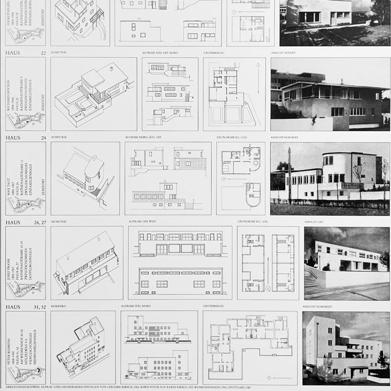 Die Weissenhofsiedlung / The Weissenhof Estate poster (Mies van der Rohe, Corbusier, Gropius etc)